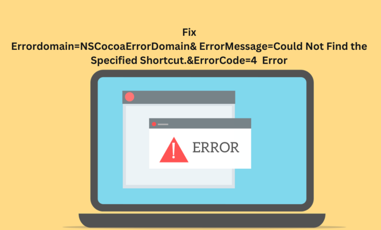 errordomain=nscocoaerrordomain&errormessage=could not find the specified shortcut.&errorcode=4"?